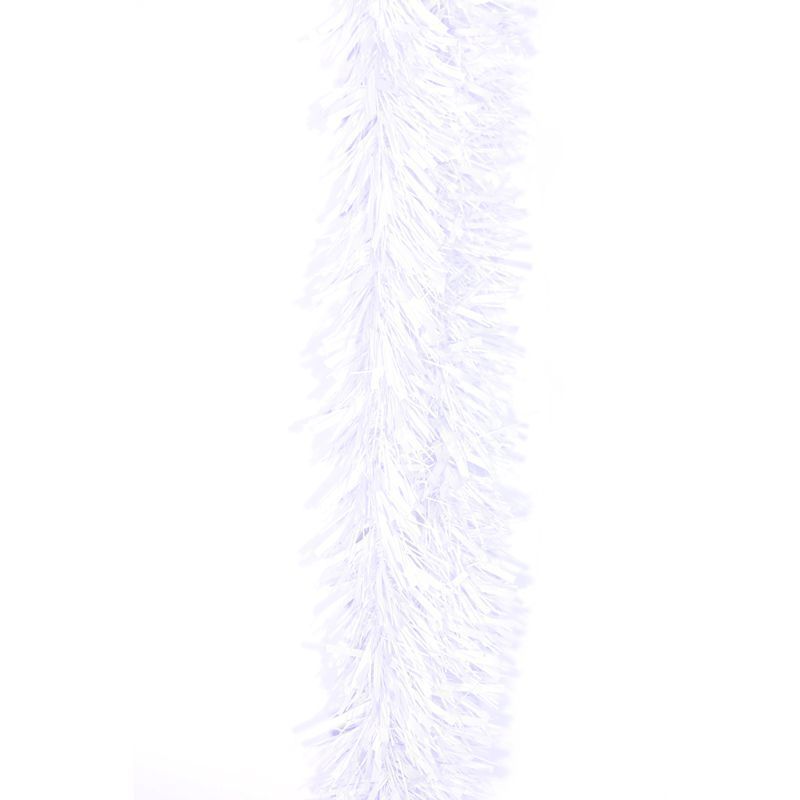2m x 125mm Chunky Cut Traditional Christmas Tinsel - White